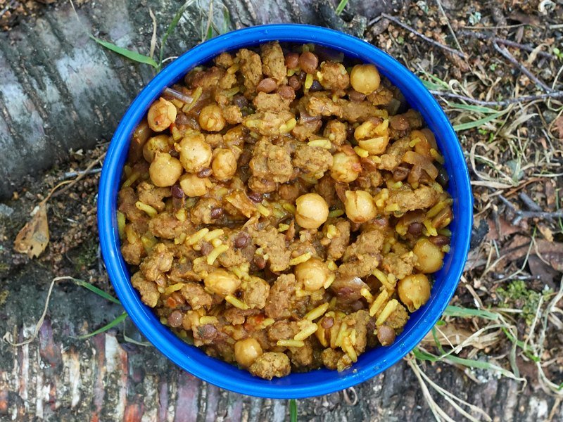 Moroccan Stew, dehydrated backpacking meals, trail recipes, trail cooking